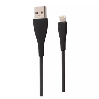 Кабель USB-Lightning, Kurato, RORI-L210, 1м, чёрный (106691)