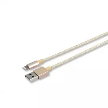 Кабель USB -Lightning MFi, ROMOSS, 1m, золотой, для поключения к USB iPhone X, iPhone 8 Plus, iPhone 7 Plus, iPhone 6 Plus, iPad. Замена: MD818ZM/A, MD819ZM/A (CB13n-569-03-LG)