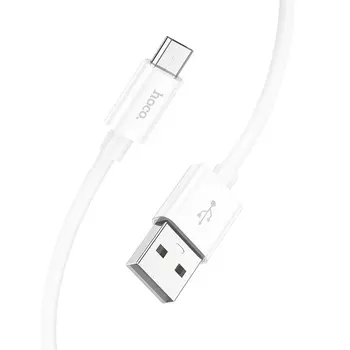 Кабель USB-Micro USB, 2.4А, 1 м, белый, HOCO magic X87 (6931474783226)