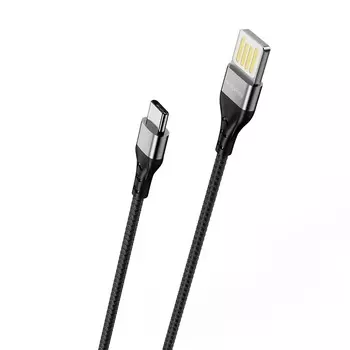 Кабель USB 2.0(Am)-Type-C, 3A, 1м, черный Borofone Tasteful BU11 (12325)