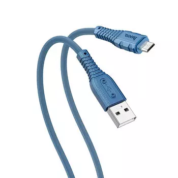 Кабель USB-Micro USB, 2.4A быстрая зарядка, 1м, синий HOCO X67 Nano (6931474755865)