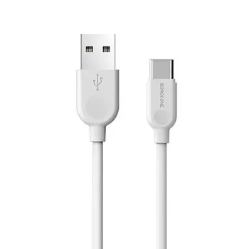 Кабель USB-Type-C, 3A, 2м, белый Borofone LinkJet BX14 (90021)