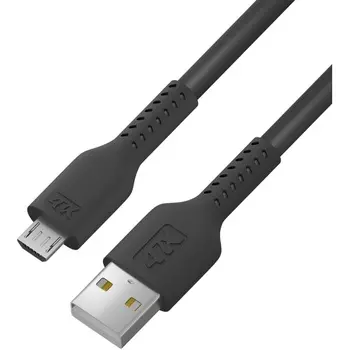 Кабель USB-Micro USB 50см, черный 4PH (4PH-R90061)