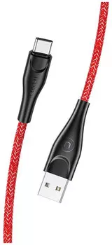 Кабель USB 2.0(Am)-Type-C, 3м, красный USAMS SJ398 (SJ398USB02)