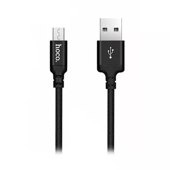 Кабель USB-micro USB, HOCO, 1m, чёрный, Times Speed для HTC/Samsung (X14)