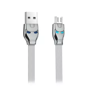 Кабель USB-microUSB , HOCO, U14 Steel man для HTC/Samsung, 1.2м, серый (85404)