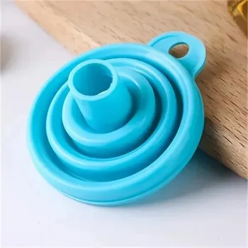 Collapsible Funnel Foldable Multi-caliber Suitable For Kitchen Supplies Collapsible Kitchen Funnel Oil Honey Funnels Kitchen зелёный