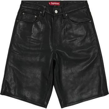 Шорты Supreme Baggy Leather, черный