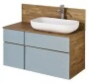 Тумба Акватон Мишель 100 1A2441K0MIX30 с раковиной (1A244101MIX30+1AX169WBXX000) (2 коробки)