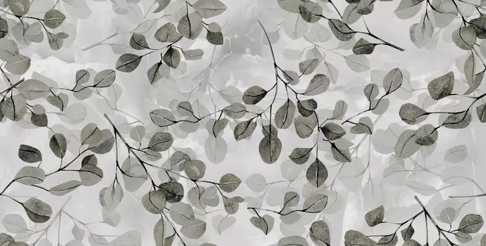 Плитка керамическая Primavera Сильвия 30x60см глянцевая серая, декор