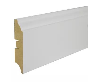Плинтус МДФ Smartprofile Paint 3D wood 82 белый 2,4 м