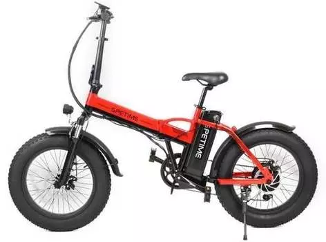 Складной электровелосипед Spetime E-Bike F6 Pro красно-черный
