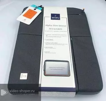 Сумка для ноутбука WiWU Alpha Slim Sleeve 15,4" цвет серый