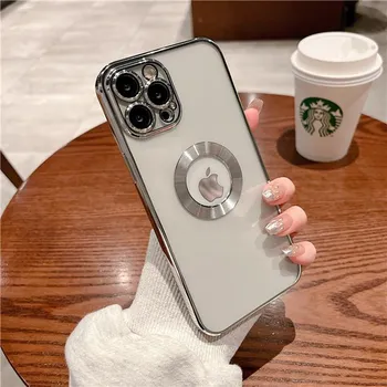 Роскошный квадратный бампер, прозрачный чехол для телефона для iPhone 14 Plus 13 12 11 Pro Max XR XS, защитная пленка для камеры 7 8 Plus For iPhone 11 Pro