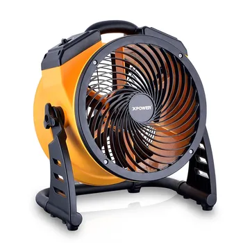XPOWER с вращением на 360 ° FC-100 Промышленный вентилятор Офисный вентилятор Электрический осевой вентилятор Сушилка для ковров Напольный вентилятор Утилита циркуляции воздуха EU оранжевый