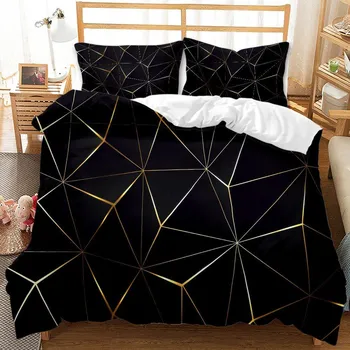 Трехпредметный пододеяльник из мрамора с 3D цифровой печатью 70 * 133 two-piece set
