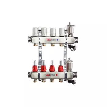 Коллекторная группа Valtec 1" евроконус 3/4"х7 выходов с расходомерами