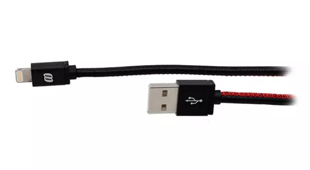 Кабель USB-Lightning 8-pin, MFI, 1м, черный/красный Mango Device (MD-IP5C01L-BK(R))