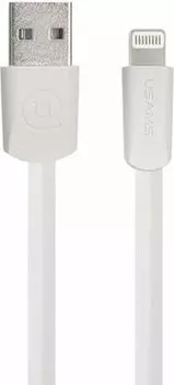 Кабель USB-Lightning 8-pin, плоский, 1м, белый USAMS U2 (SJ199IP02)
