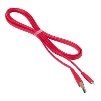 Кабель USB 2.0(Am)-Lightning 8-pin(m), плоский, 2.4A, 1 м, красный, Remax RC-001i
