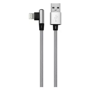 Кабель USB-Lightning 8-pin, угловой, 1м, серый Red Line Touch (УТ000031533)