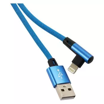 Кабель USB-Lightning 8-pin, угловой, 1м, синий Red Line Touch (УТ000031536)