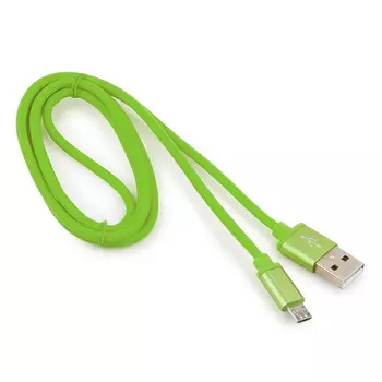 Кабель USB-micro, Cablexpert, 1m, зеленый, блистер (CC-S-mUSB01Gn-1M)