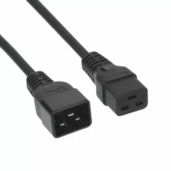 Кабель питания IEC-320-C19-IEC-320-C20, 10A, 1.8 м, черный Cablexpert (ПВС-АПC19C20 3*1,5)