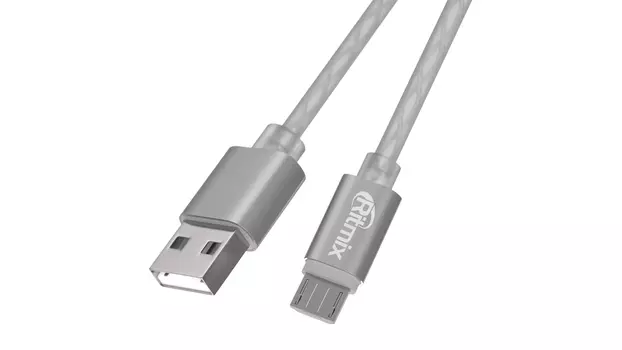 Кабель USB-Micro USB, 1 м, белый Ritmix (RCC-312)