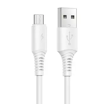 Кабель USB-Micro USB, 1м, белый Borofone Coolway BX47