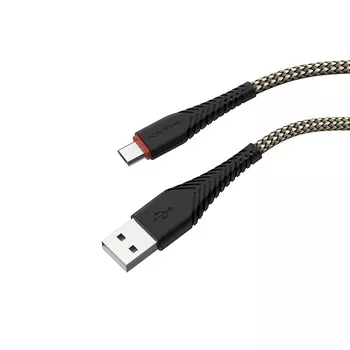 Кабель USB-Micro USB, 1м, черный Borofone BX25 Powerful (03477)