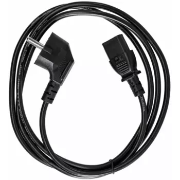 Кабель питания Schuko (Euro)(M)-IEC-320-C13 угловая вилка/прямой штекер, 7A, 1.8 м, черный Telecom (TY021-CU0.75-1.8M)