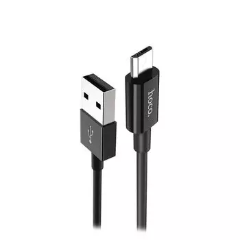 Кабель USB-Micro USB, 2.1A, 1м, черный HOCO Skilled X23 (6957531072843)