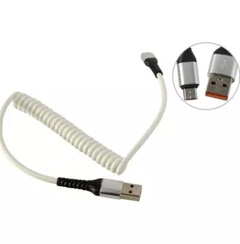 Кабель USB 2.0(Am)-Micro USB 2.0(Bm), 2.1A, белый, MEDIAGADGET (MGC032PWT)