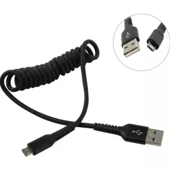 Кабель USB 2.0(Am)-Micro USB 2.0(Bm), 2.1A, черный, MEDIAGADGET (MGC031PBK)