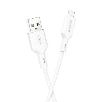 Кабель USB-Micro USB, 2.4A 1 м, белый Borofone BX70 PD (207878)