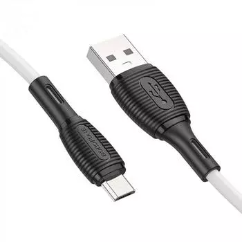 Кабель USB-Micro USB, 2.4A, 1 м, белый, Borofone BX86 (6974443388817)