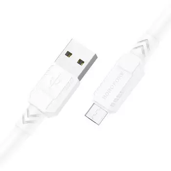 Кабель USB-Micro USB, 2.4A, 1м, белый Borofone BX81 (6974443386080)