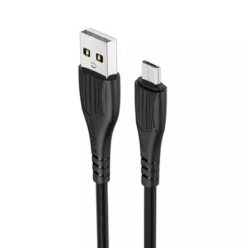 Кабель USB-Micro USB, 2.4A, 1м, черный Borofone BX37 Wieldy (20870)