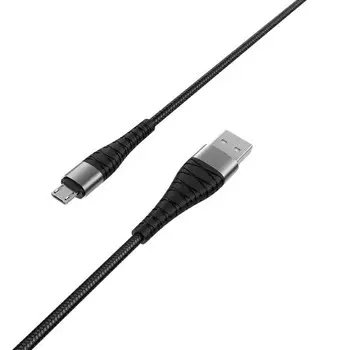 Кабель USB-Micro USB, 2.4A, 1м, черный Borofone Munificent BX32 (10437)