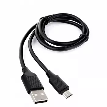 Кабель USB-Micro USB, 2.4A, 1м, черный Cablexpert Classic 0.2 (CCB-mUSB2-AMBMO2-1MB)
