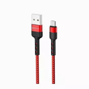 Кабель USB-Micro USB, 2.4A, 1м, красный Borofone Advantage BX34