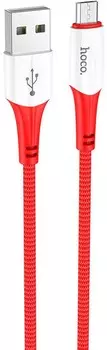 Кабель USB 2.0(Am)-Micro USB 2.0(Bm), 2.4A, 1м, красный HOCO Ferry X70 (6931474760463)