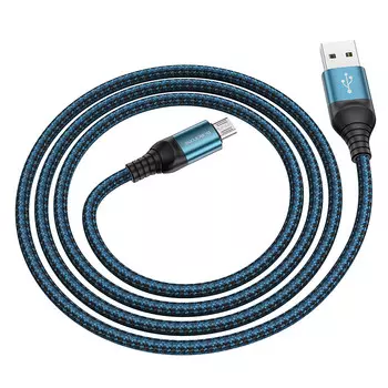 Кабель USB 2.0(Am)-Micro USB 2.0(Bm), 2.4A 1м, синий Borofone BX56 (6931474750952)