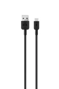Кабель USB 2.0(Am)-Micro USB 2.0(Bm), 2.4A, 25см, черный Exployd Easy EX-K-1387 (EX-K-1387)