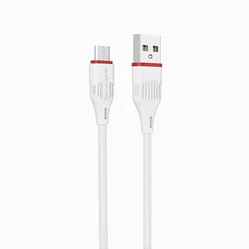 Кабель USB-Micro USB, 2A, 1м, белый Borofone Enjoy BX17 (99406)