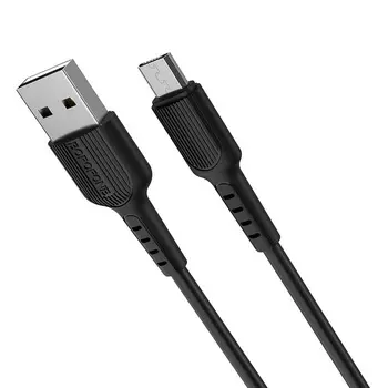 Кабель USB-Micro USB, 2A, 1м, черный Borofone Easy BX16 (99499)