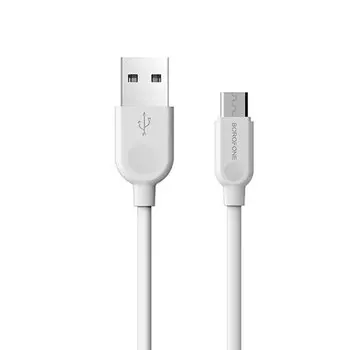 Кабель USB-Micro USB, 2A, 3м, белый Borofone LinkJet BX14 (90380)