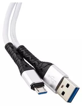 Кабель USB-Micro USB, 3A 1 м, белый mObility (4610103436253)