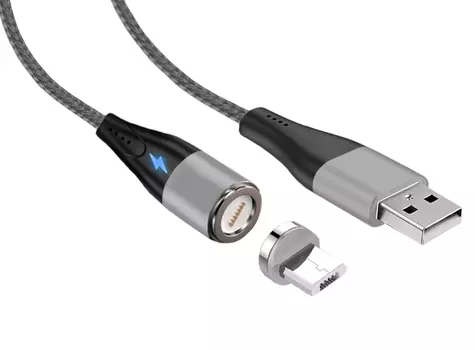 Кабель USB 2.0(Am)-Micro USB 2.0(Bm), 3A быстрая зарядка, 2м, серый Jet.A (JA-DC28 2m Grey)